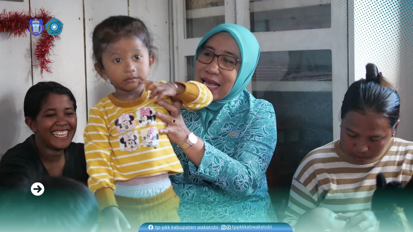 Dokumentasi pemantauan layanan Posyandu oleh Bunda PAUD Kabupaten Wakatobi